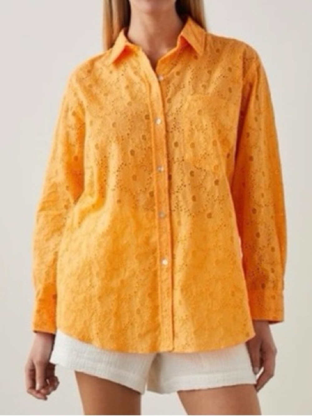 Rails Arlo Shirt in Marigold Eyelet Size XS